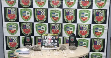 PMAM apreende mais de 2 kg de drogas em ponto usado para armazenamento de entorpecentes