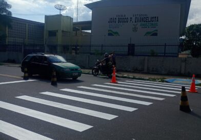 Prefeitura de Manaus implanta e revitaliza mais de 400 faixas de pedestres com reforço nas áreas escolares
