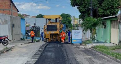 Prefeitura de Manaus avança com obra de fresagem em via do Parque Rio Solimões para receber novo recapeamento