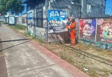 Prefeitura intensifica combate à poluição visual com retirada de publicidade irregular em avenidas de Manaus