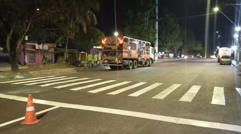 Prefeitura de Manaus intensifica sinalização viária em vias das zonas Leste, Norte e Centro-Sul