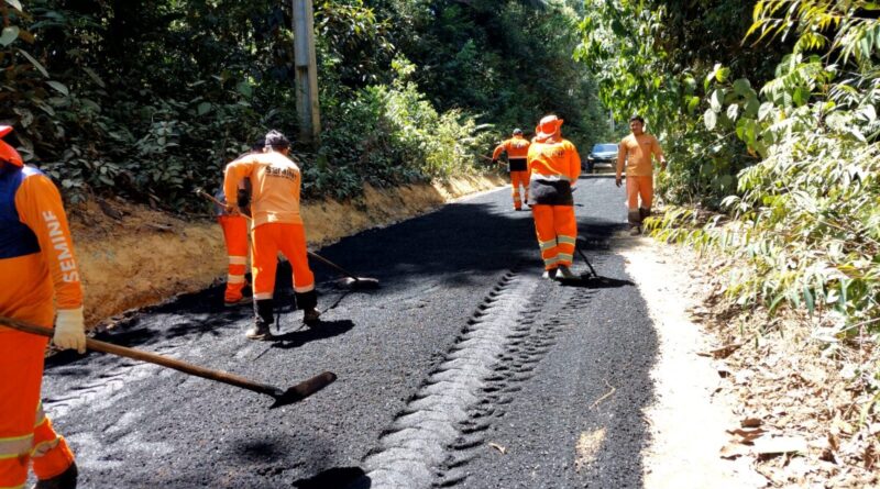 Prefeitura de Manaus leva pavimentação ao ramal Bons Amigos e melhora mobilidade na zona rural
