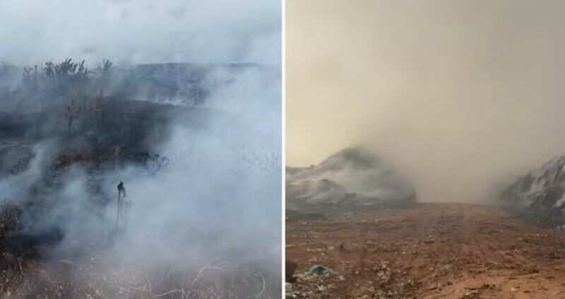 Incêndio em lixão de Iranduba chega ao 3º dia; prefeitura é multada