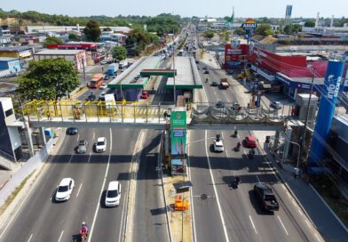 Prefeitura de Manaus avança em mais de 70% da obra da passarela Santos Dumont