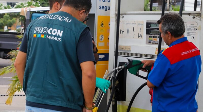 Pesquisa do Procon Manaus aponta aumento de 7,95% no menor preço da gasolina comum