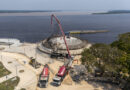 Obra de Oscar Niemeyer avança com início de concretagem de estruturas que simbolizam os rios Negro e Solimões