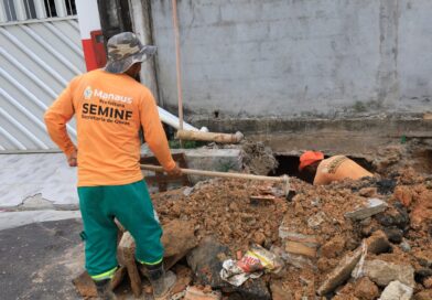 Prefeitura de Manaus recupera drenagem profunda no bairro Compensa 2 e melhora infraestrutura da via