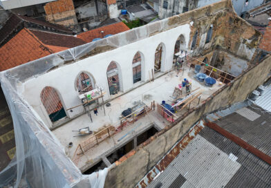 Obra de recuperação do Casarão de São Vicente avança no Centro Histórico de Manaus