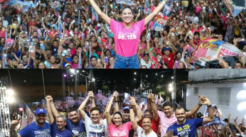 Em ‘arrastão’ pelas ruas, Mayra Dias reúne mais de 25 mil pessoas no encerramento da campanha em Parintins